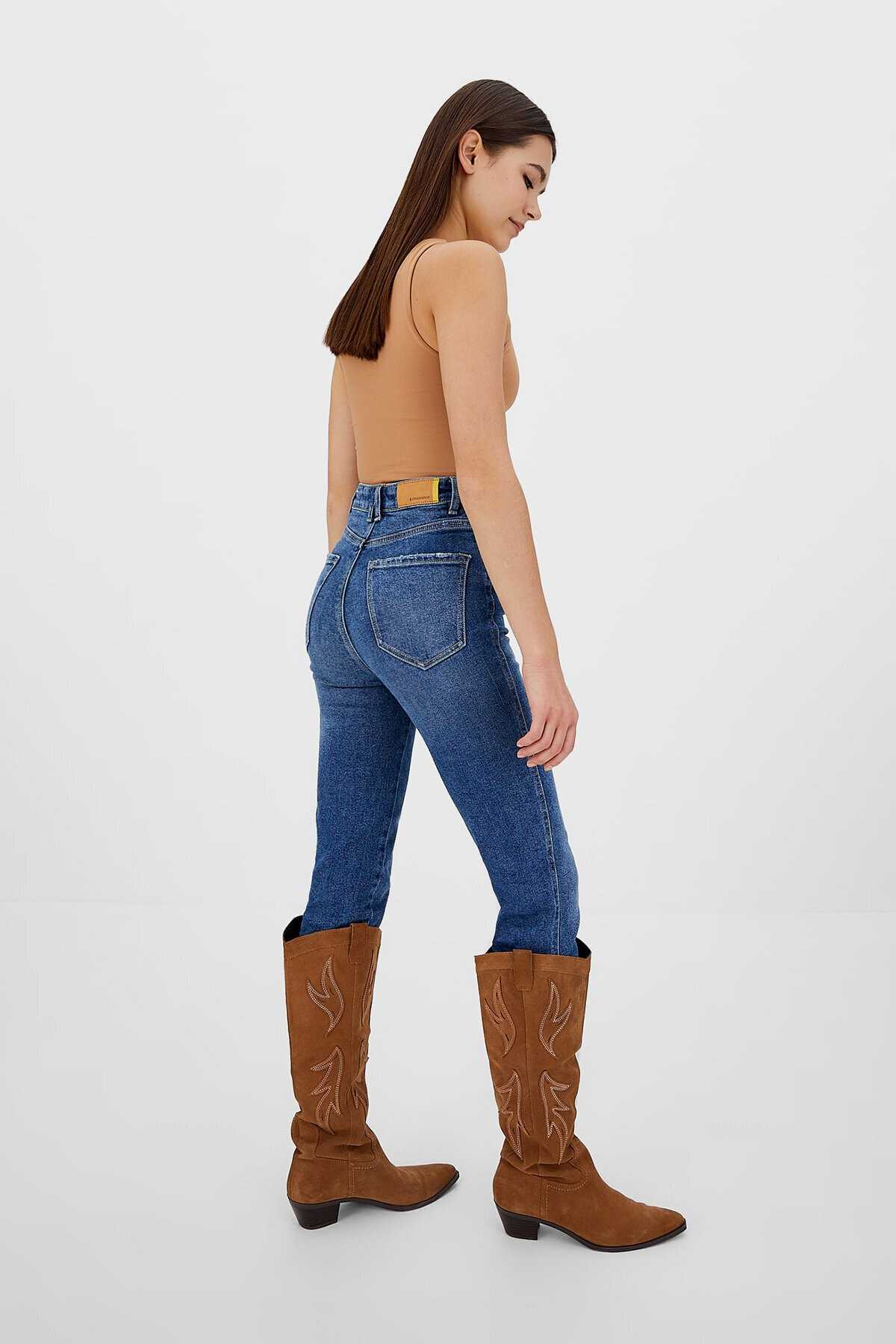 مامان ژان لباس باریک آبی زنانه