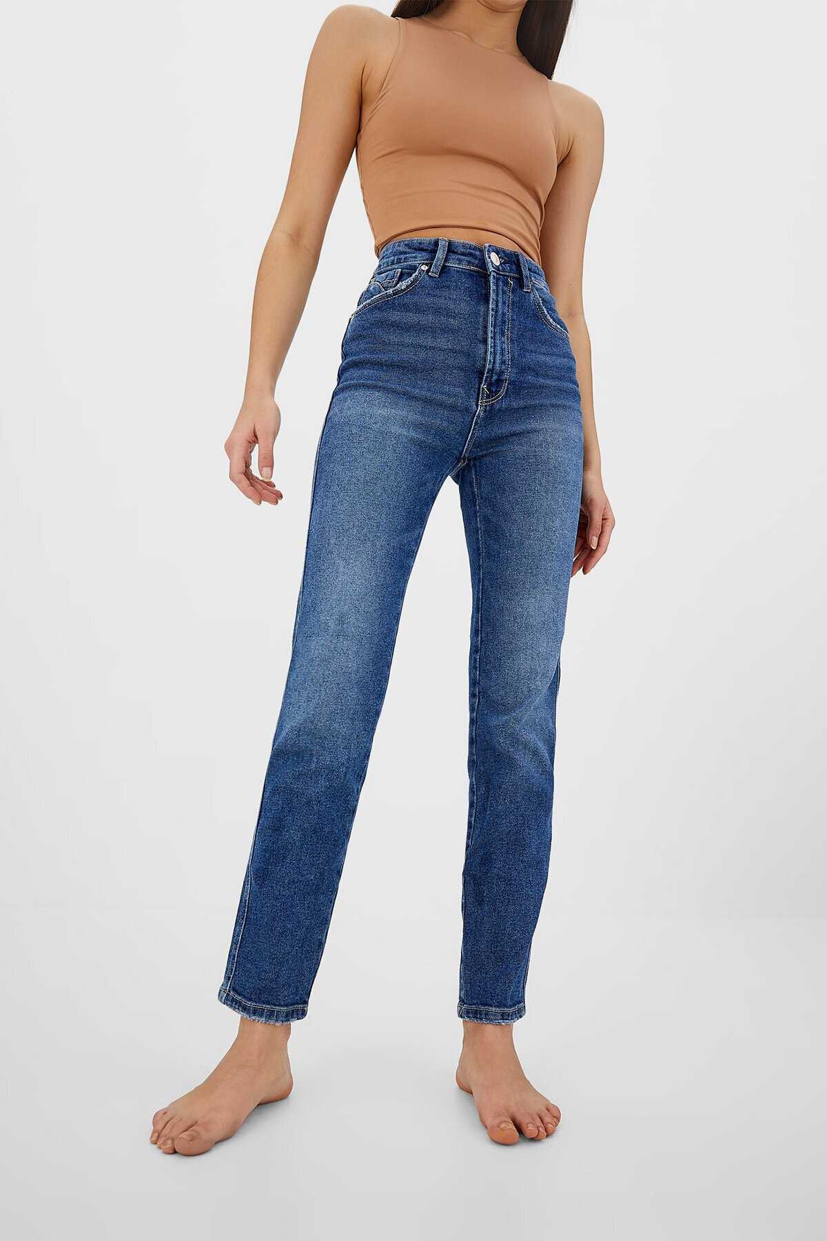 مامان ژان لباس باریک آبی زنانه