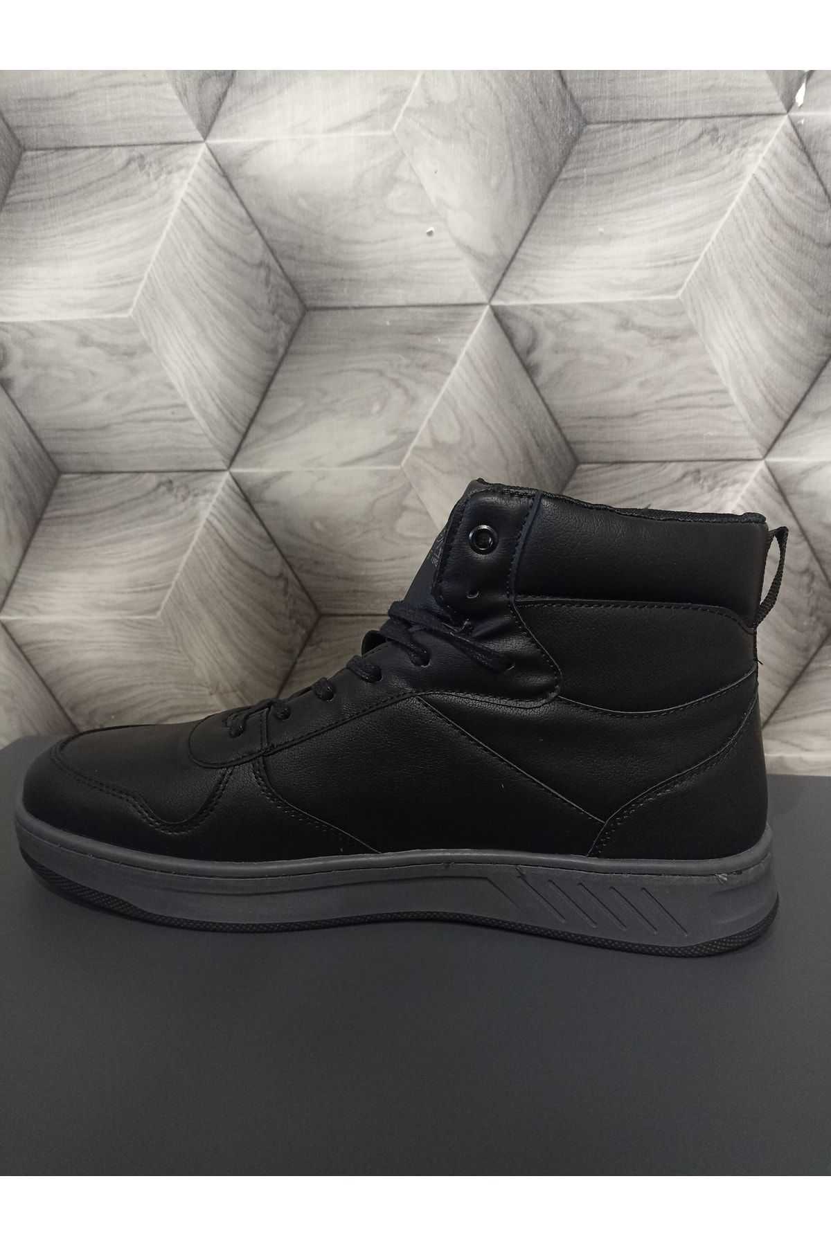 Siyah - Erkek Bilekli Sneaker