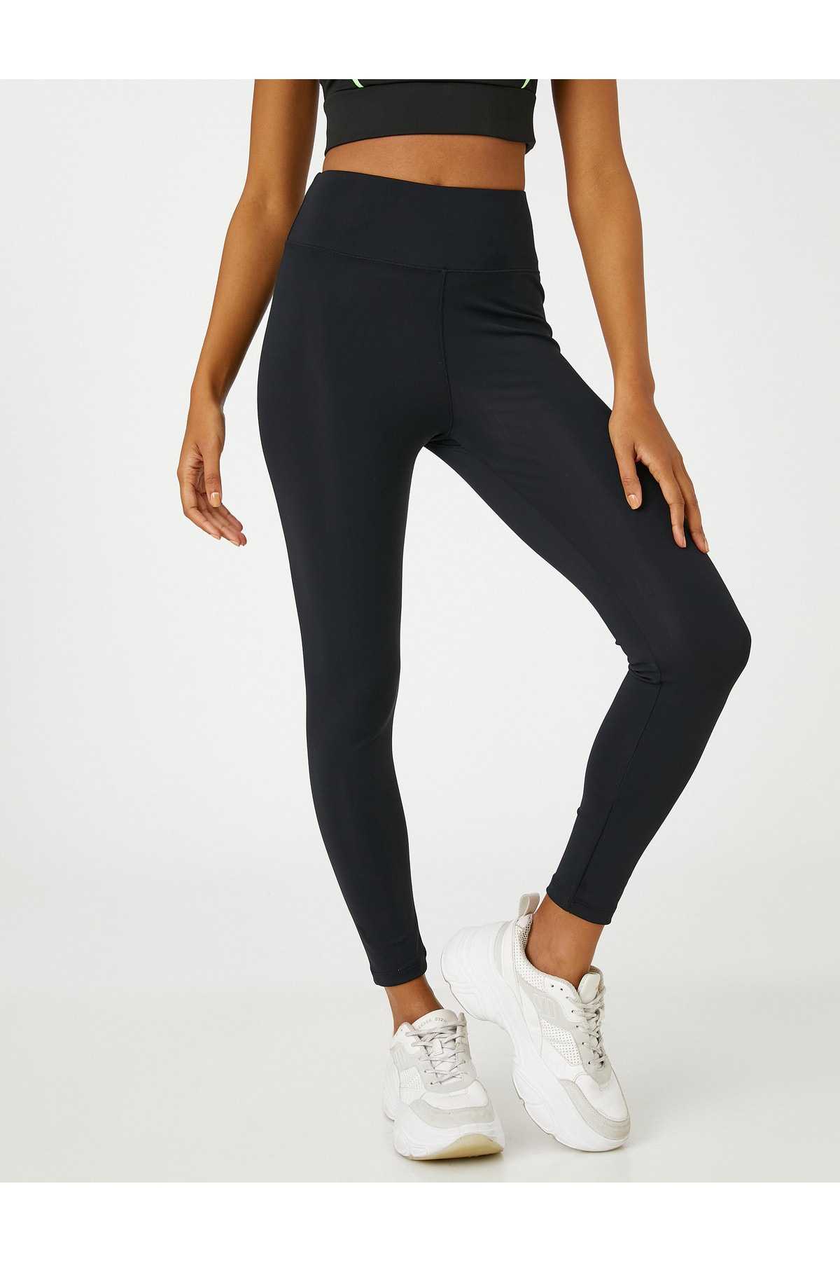 شلوار ساق بلند اسپرت با بافت ابریشمی کمر بلند