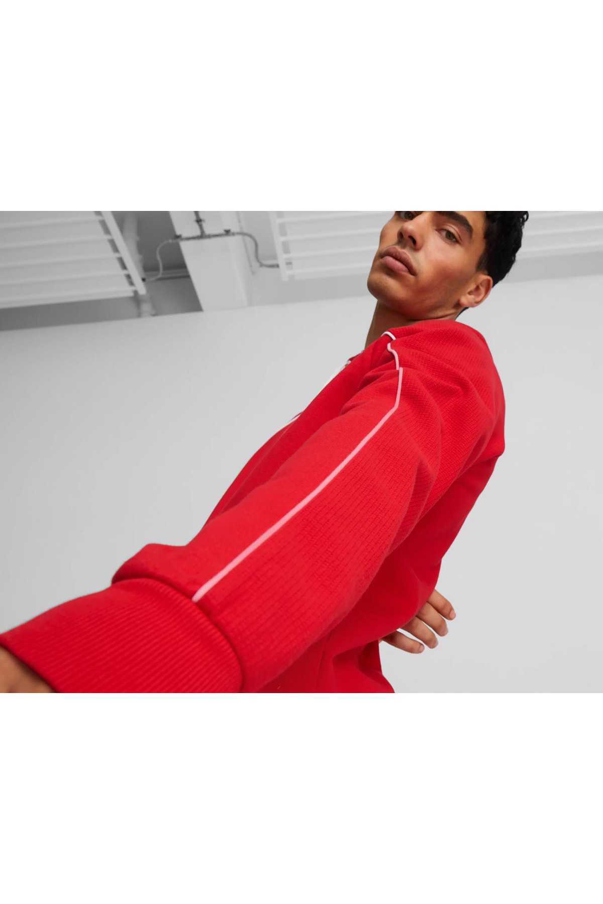 ژاکت عرق دار کلاهدار مسابقه فراری - لباس ورزشی قرمز مردانه و ژاکت ورزشی