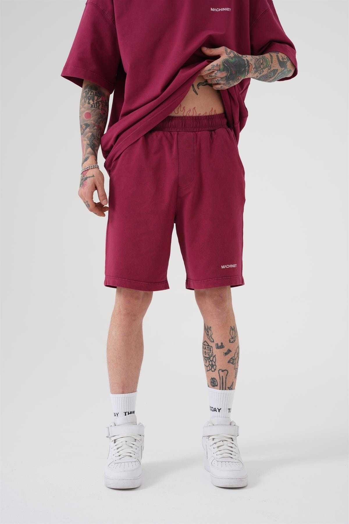 شلوارک ساده و لوکس خاکستری شسته شده