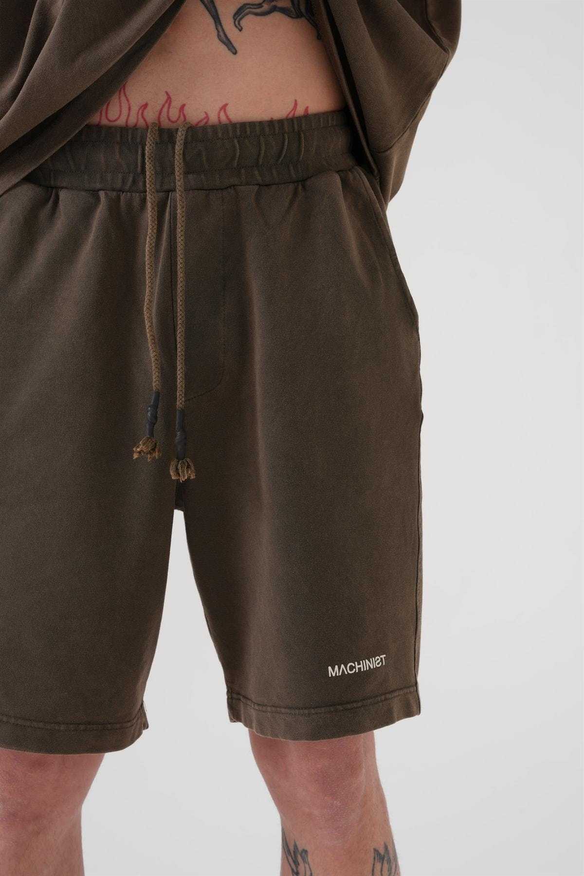 شلوارک ساده و لوکس خاکستری شسته شده