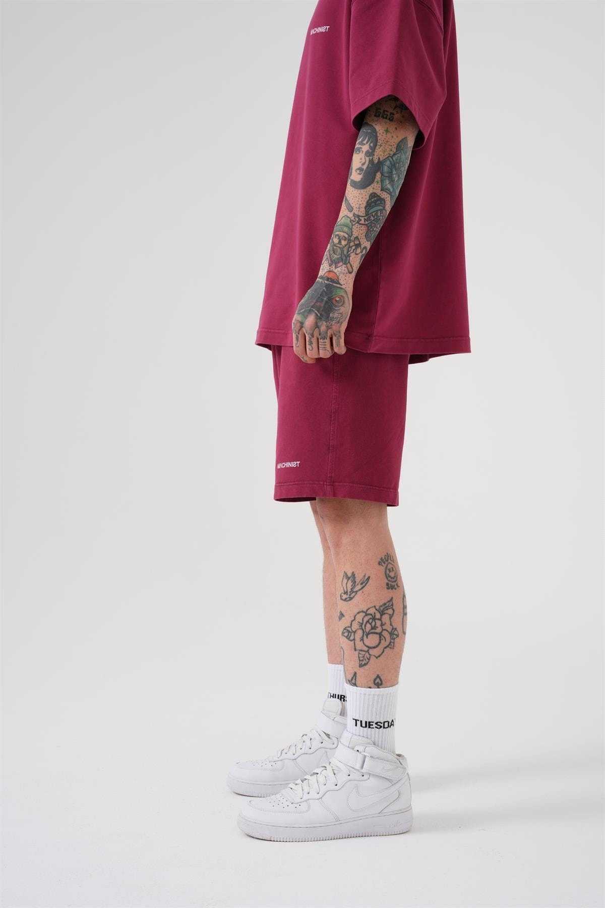 شلوارک ساده و لوکس خاکستری شسته شده