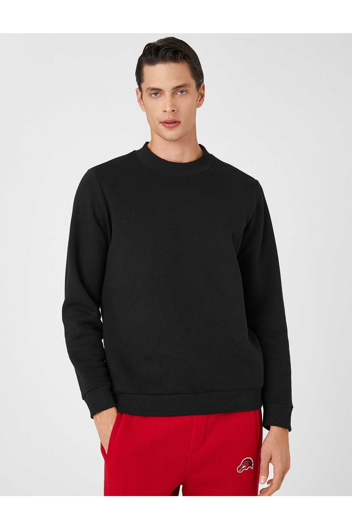 سویشرت پایه آستین بلند نیم یقه یقه بلند