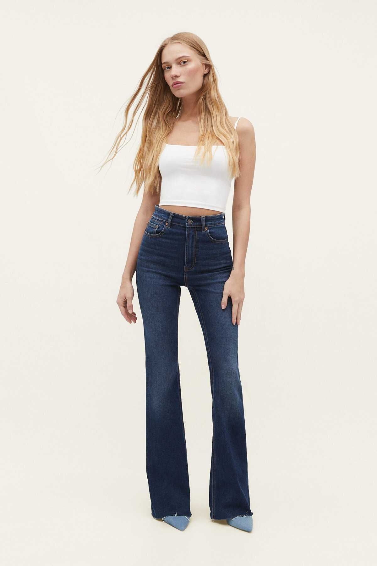 شلوار جین گشاد چاکدار