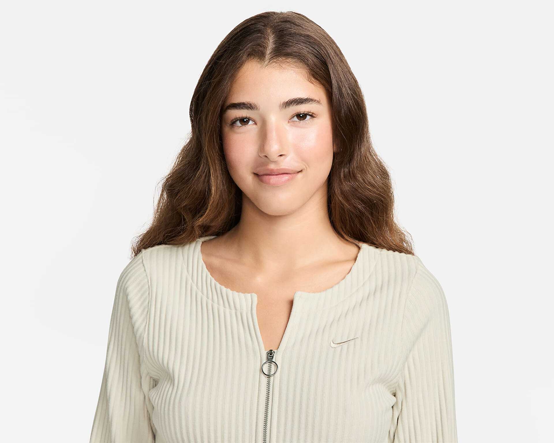 کت غیر رسمی W Nsw Nk Chll Knt Rib Fz Crdgn