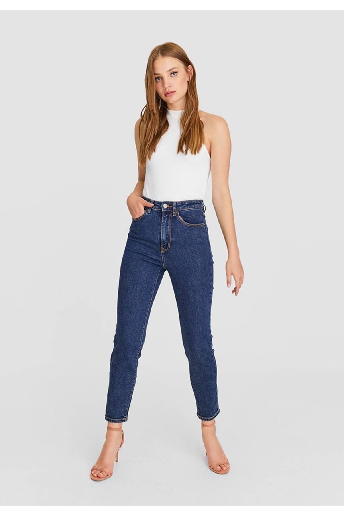 مامان ژان لباس باریک آبی زنانه