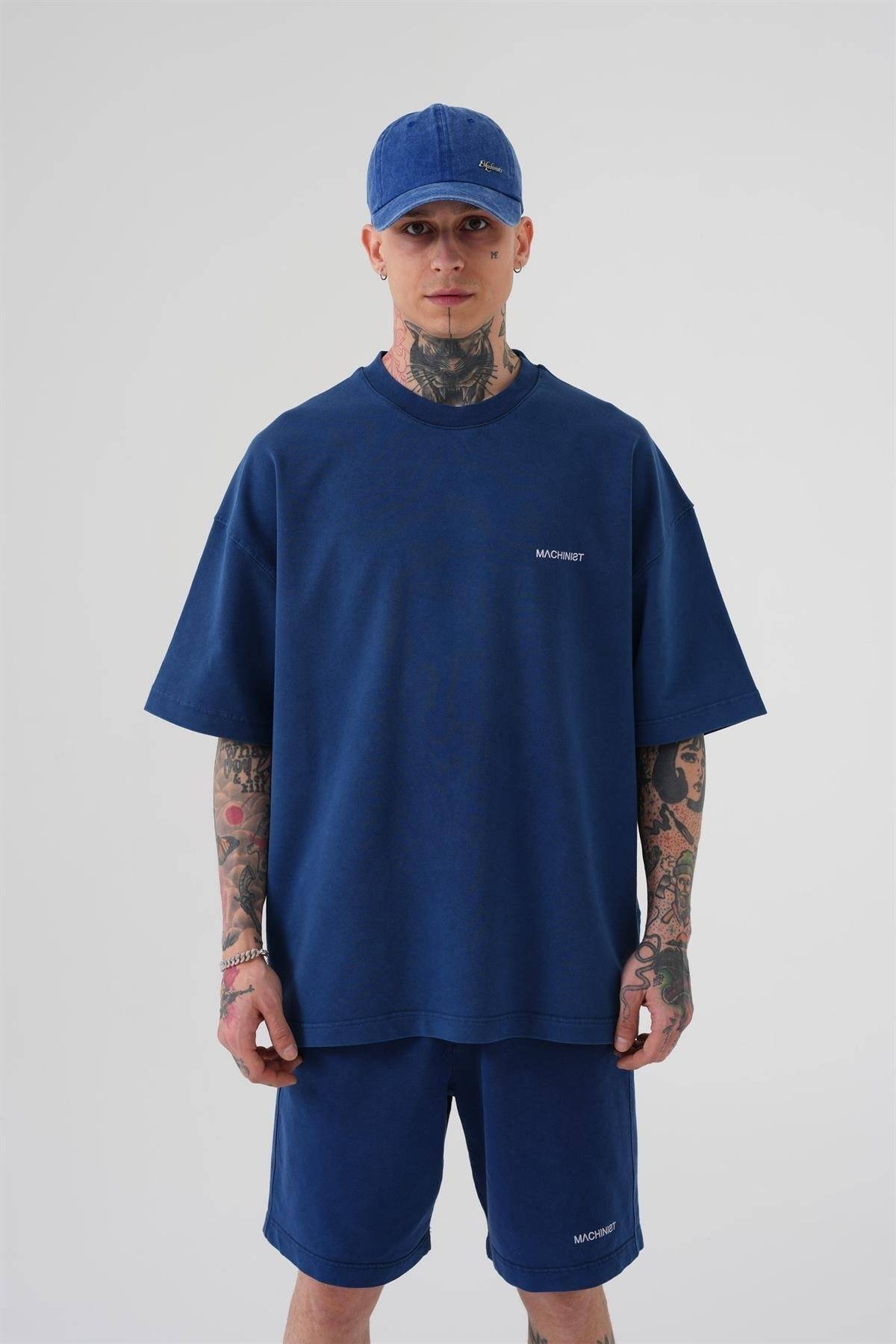 تیشرت یونیکس اوورسایز شسته شده لوکس پایه خاکستری