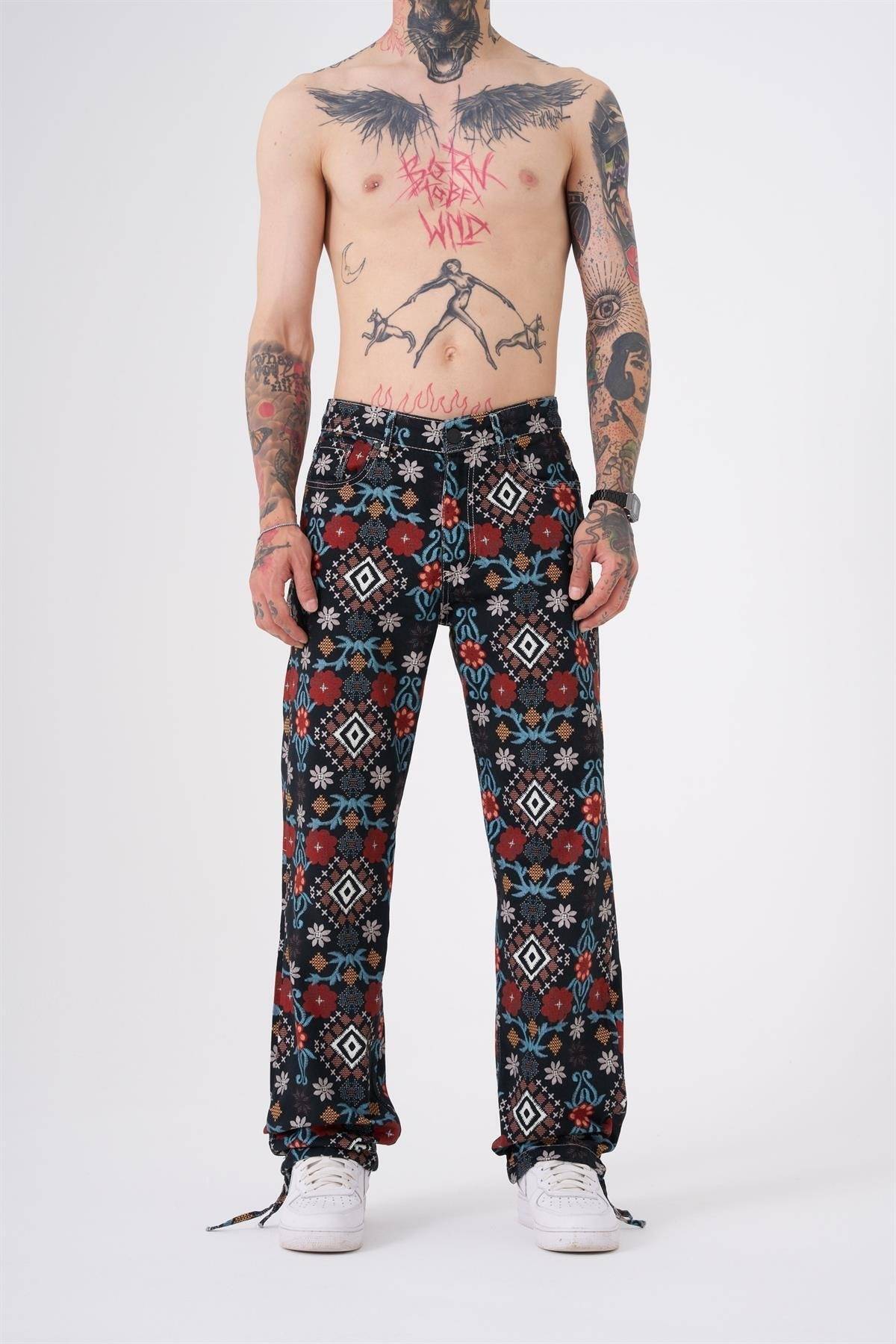 صحرا شلوار جین چاپ شده