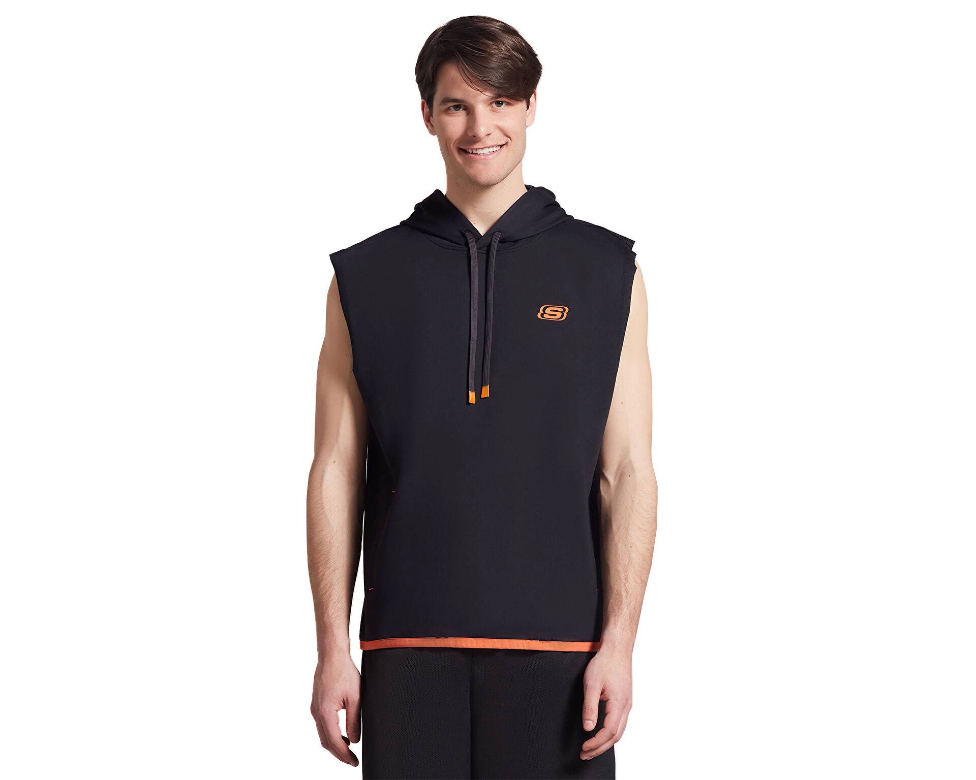 سویشرت بدون آستین روزانه M Lw Fleece Two Yarn Mesh Detailed Sleeveless Hoodie Sweatsh