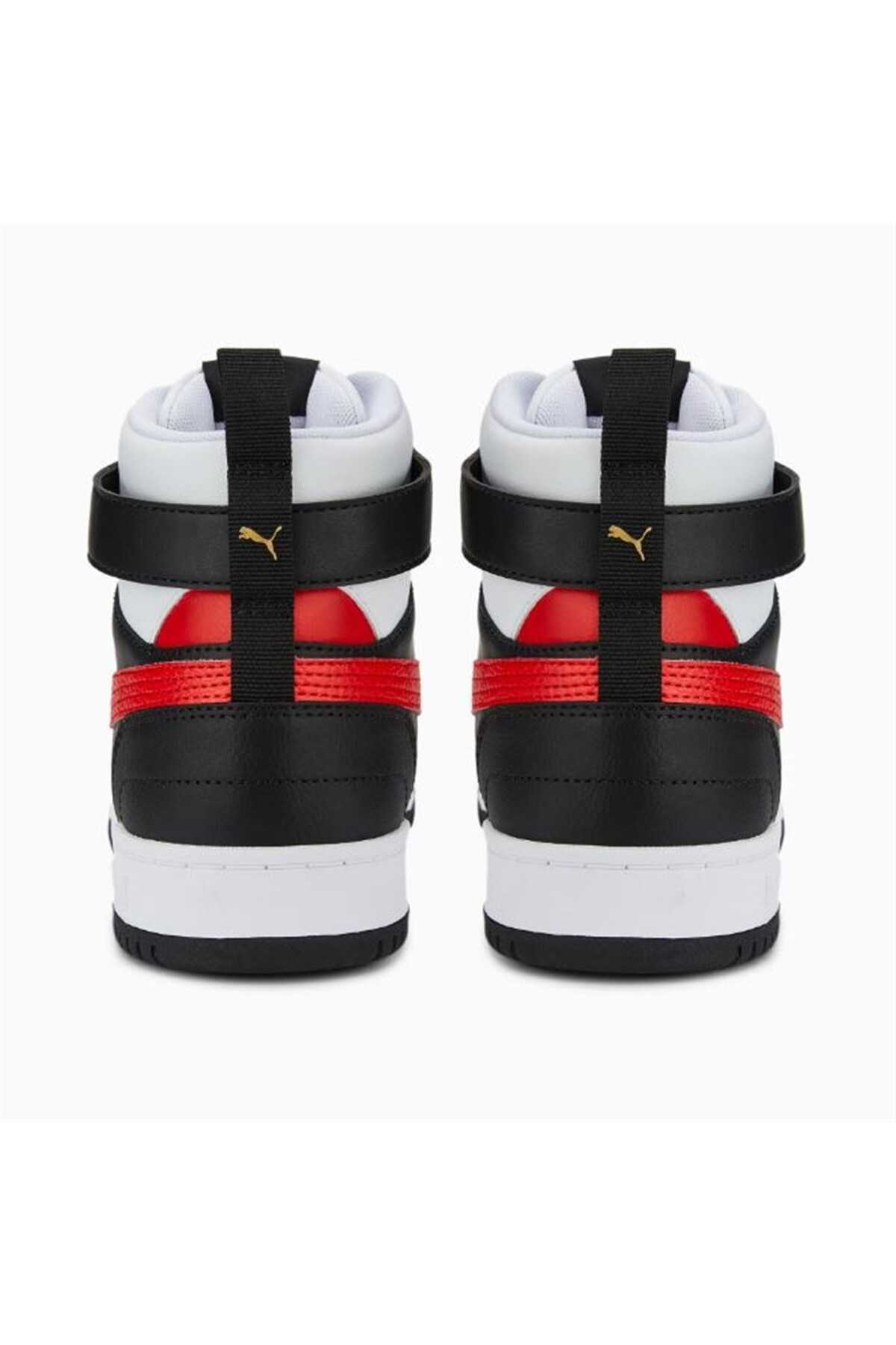 بازی RBD - کفشهای ورزشی بالا سفید-قرمز-مشکی مردانه - 385839 05