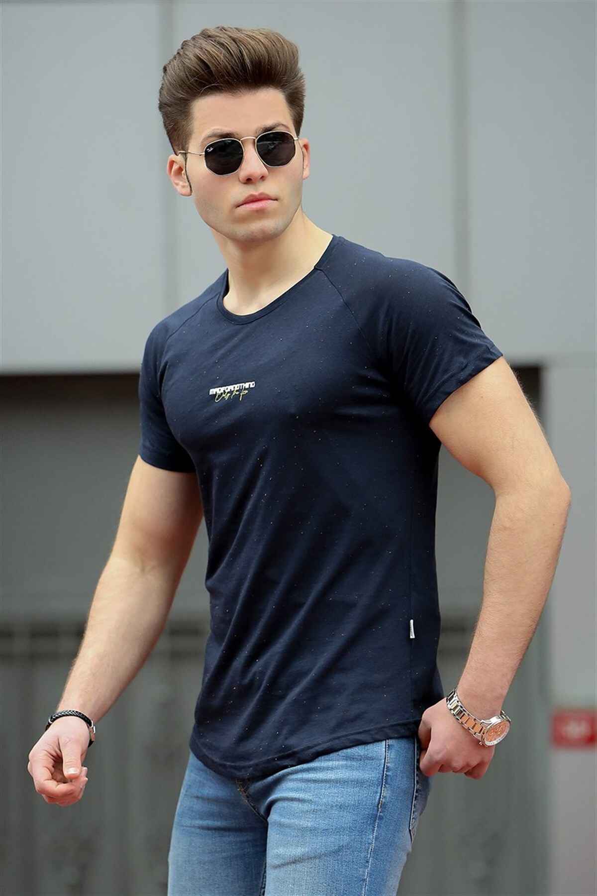 تیشرت مردانه خاکستری پایه