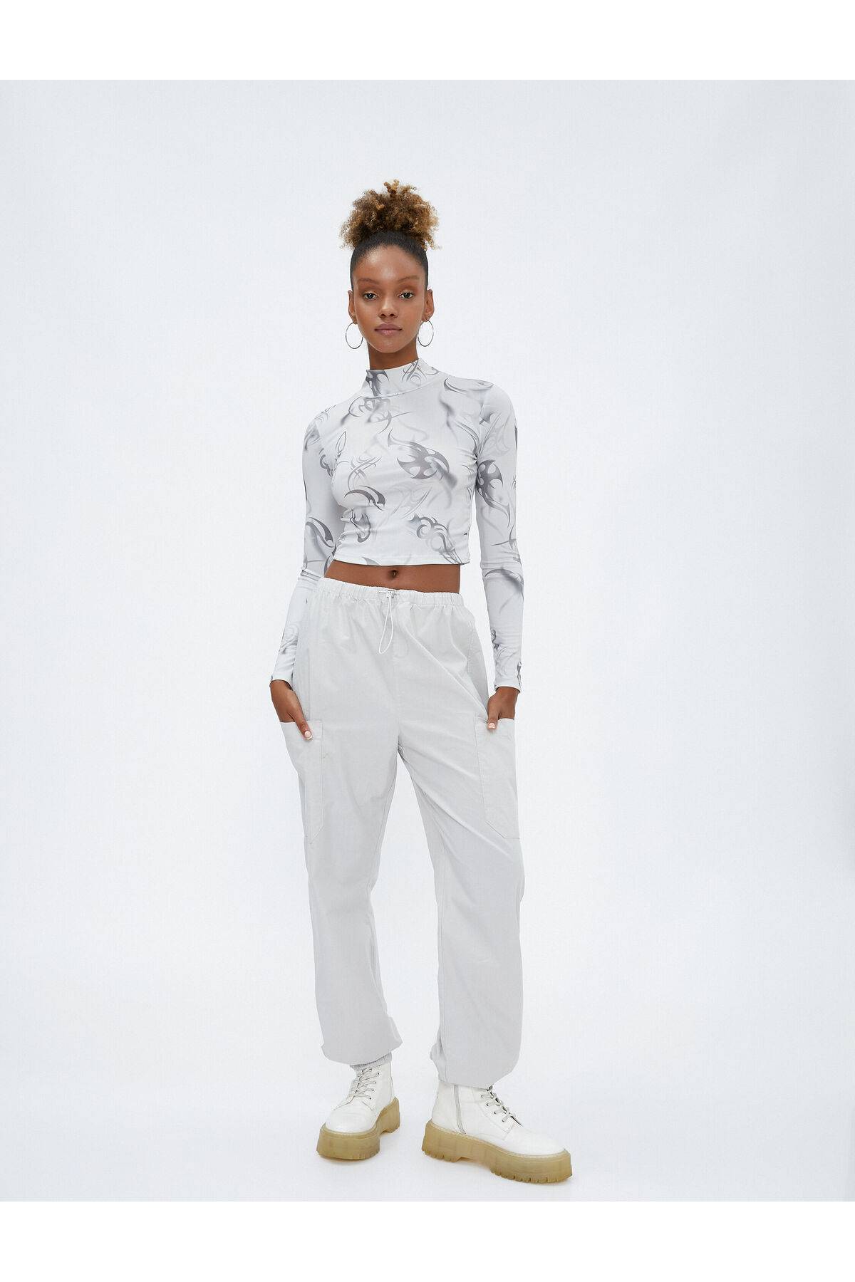 جیب شلوار چتر نجات الاستیک پنبه ای