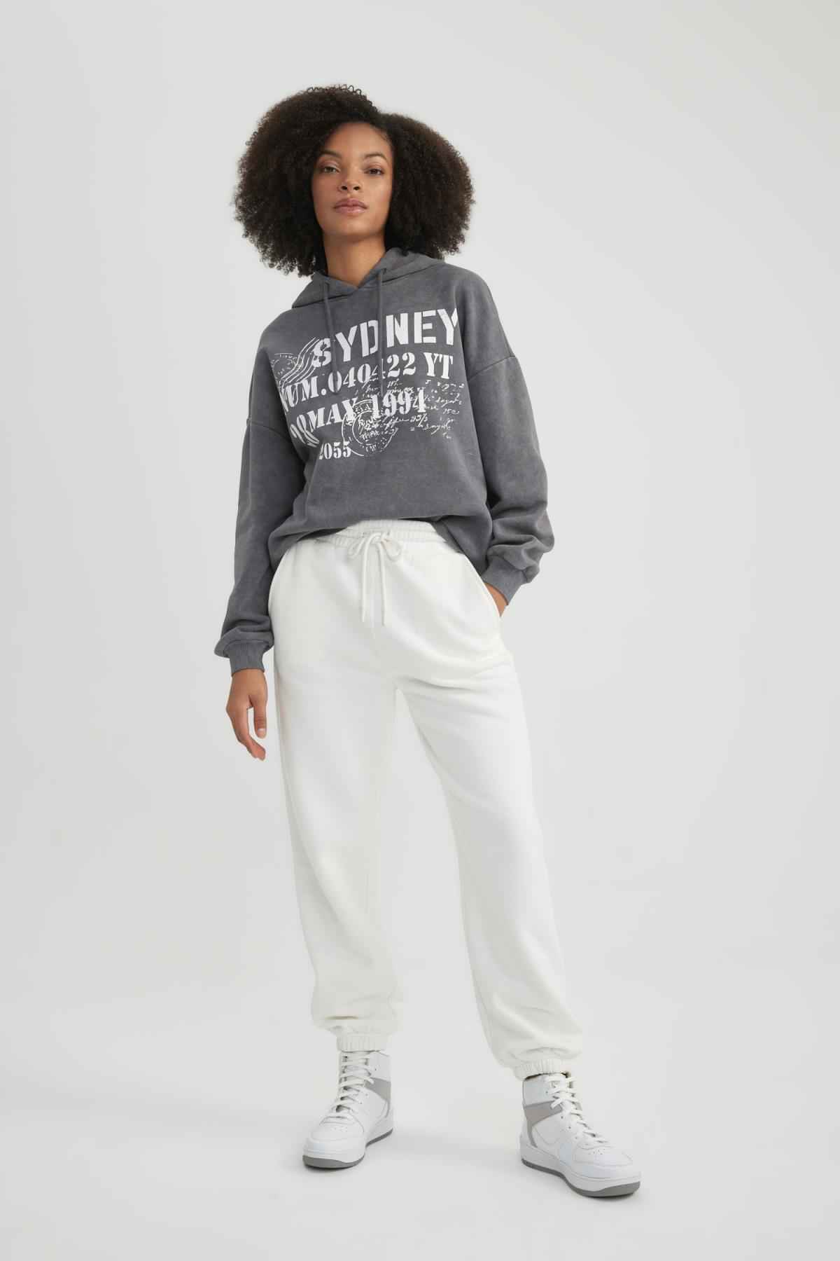 پایین لباس ورزشی بلند پارچه ای ضخیم باندی انعطاف پذیر Jogger Standard Fit