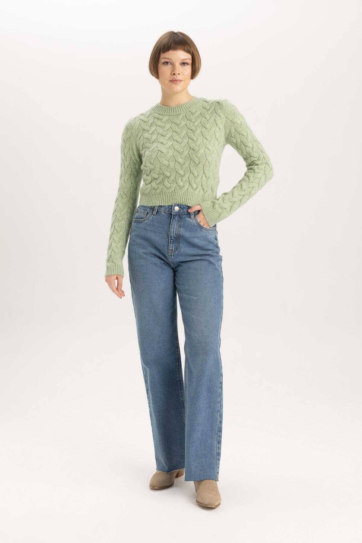 ژاکت یقه Crop Crew