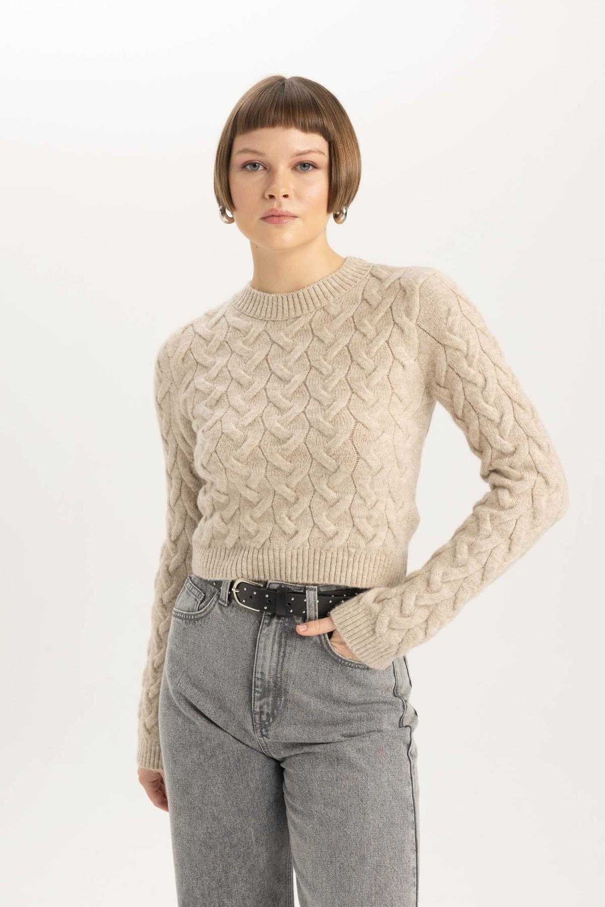 ژاکت یقه Crop Crew