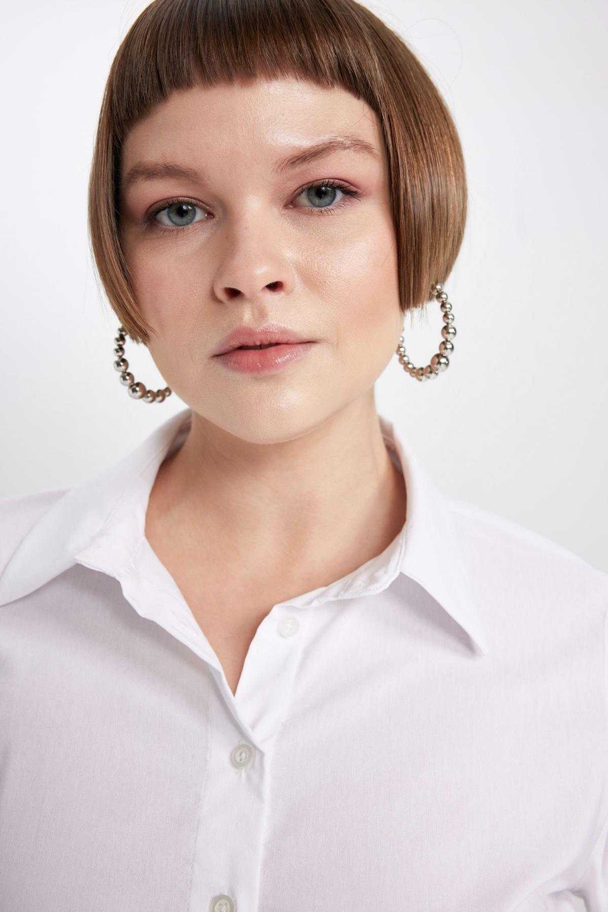 پیراهن معمولی پیراهن آستین بلند یقه