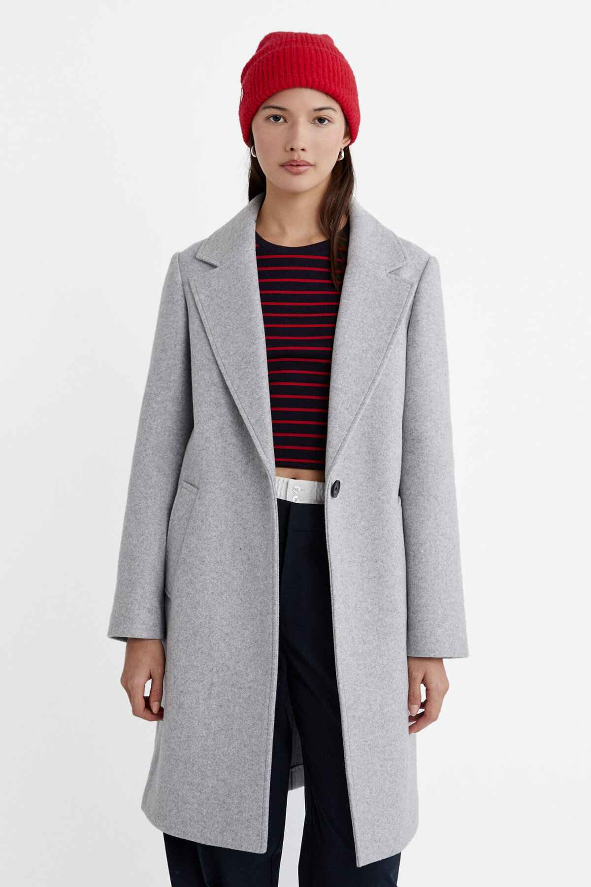 کت تک دکمه بافت نرم