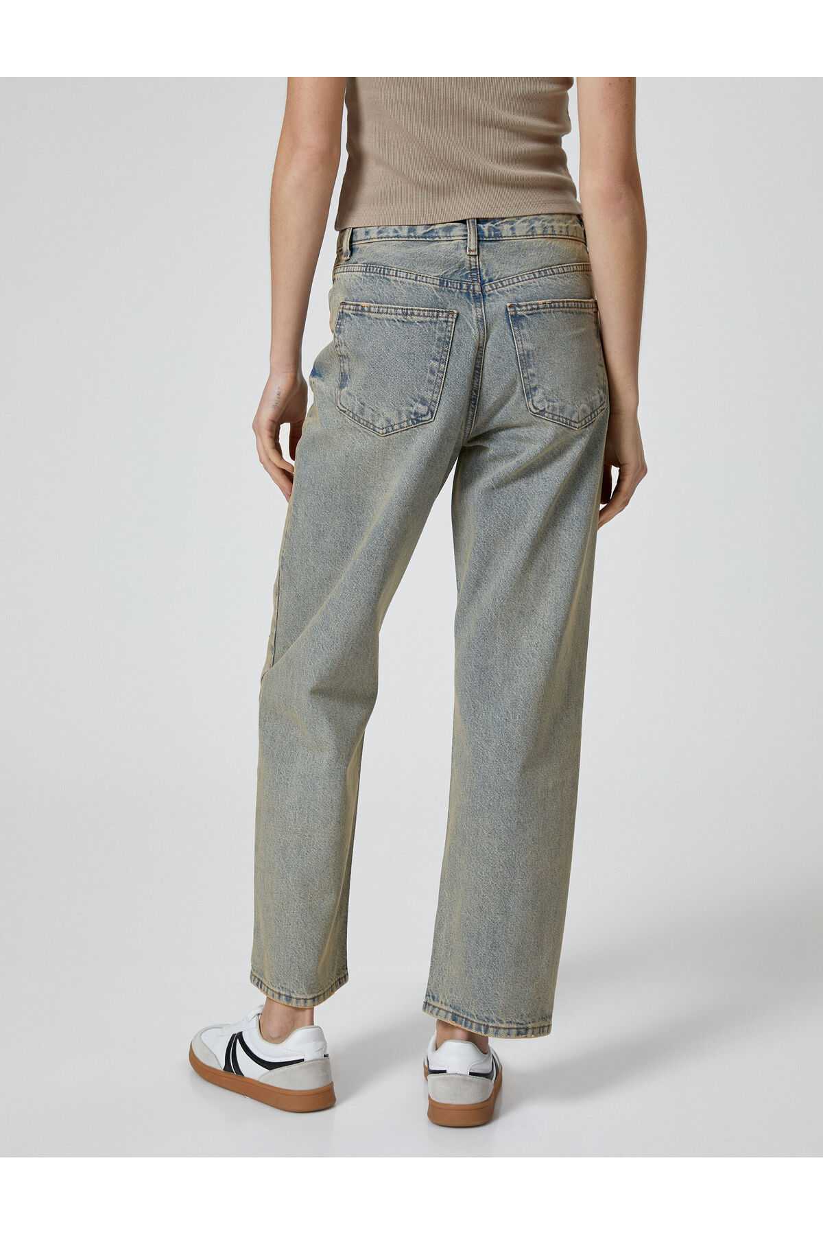 کمر راست راست جین سنگی جین پنبه ای - جین حوا