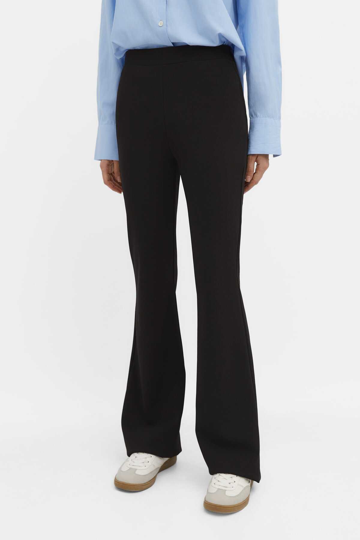 شلوار ساق بافتنی ساده