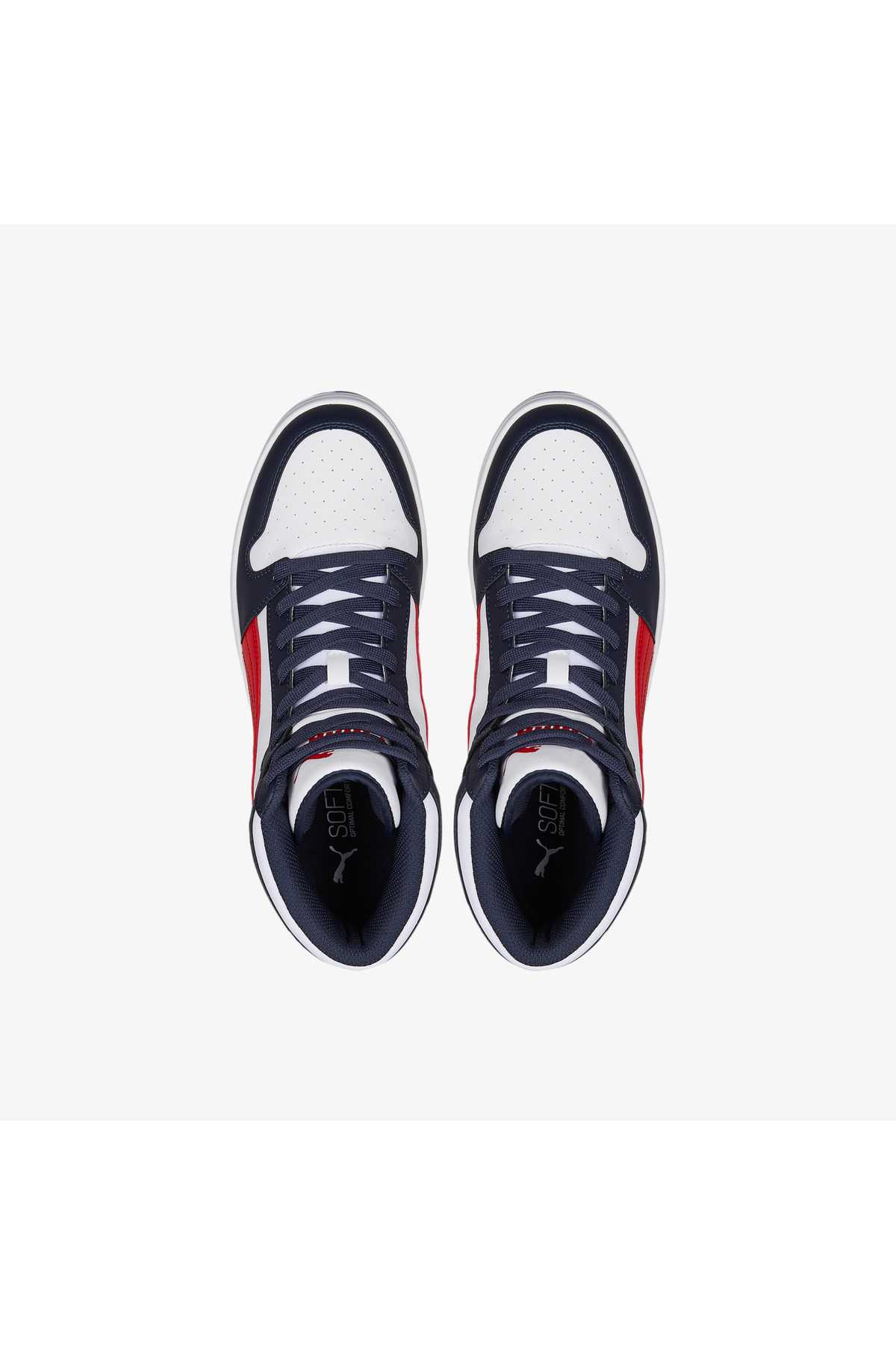 کفش کتانی بلند یونیسکس Rebound Hi v6 سفید مشکی خاکستری