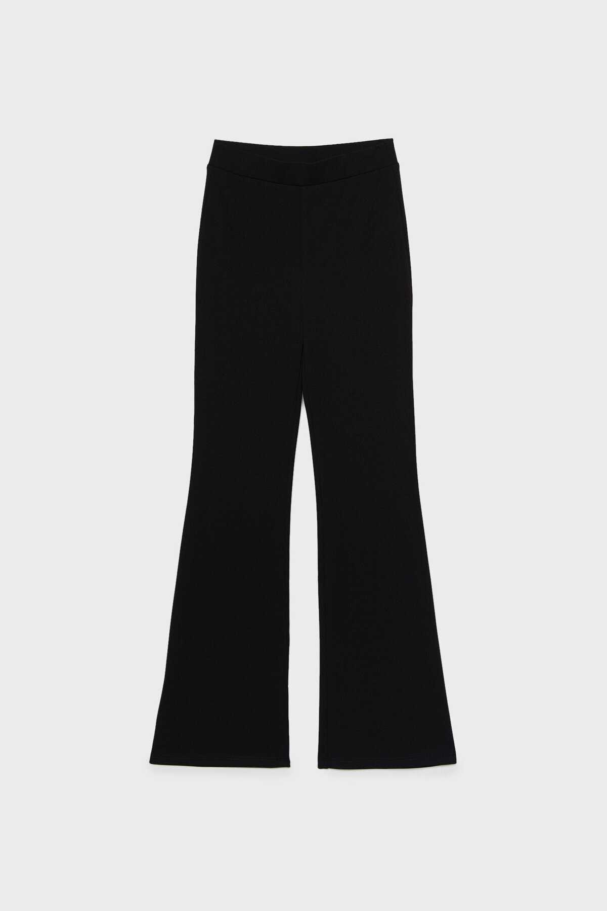 شلوار ساق بافتنی ساده