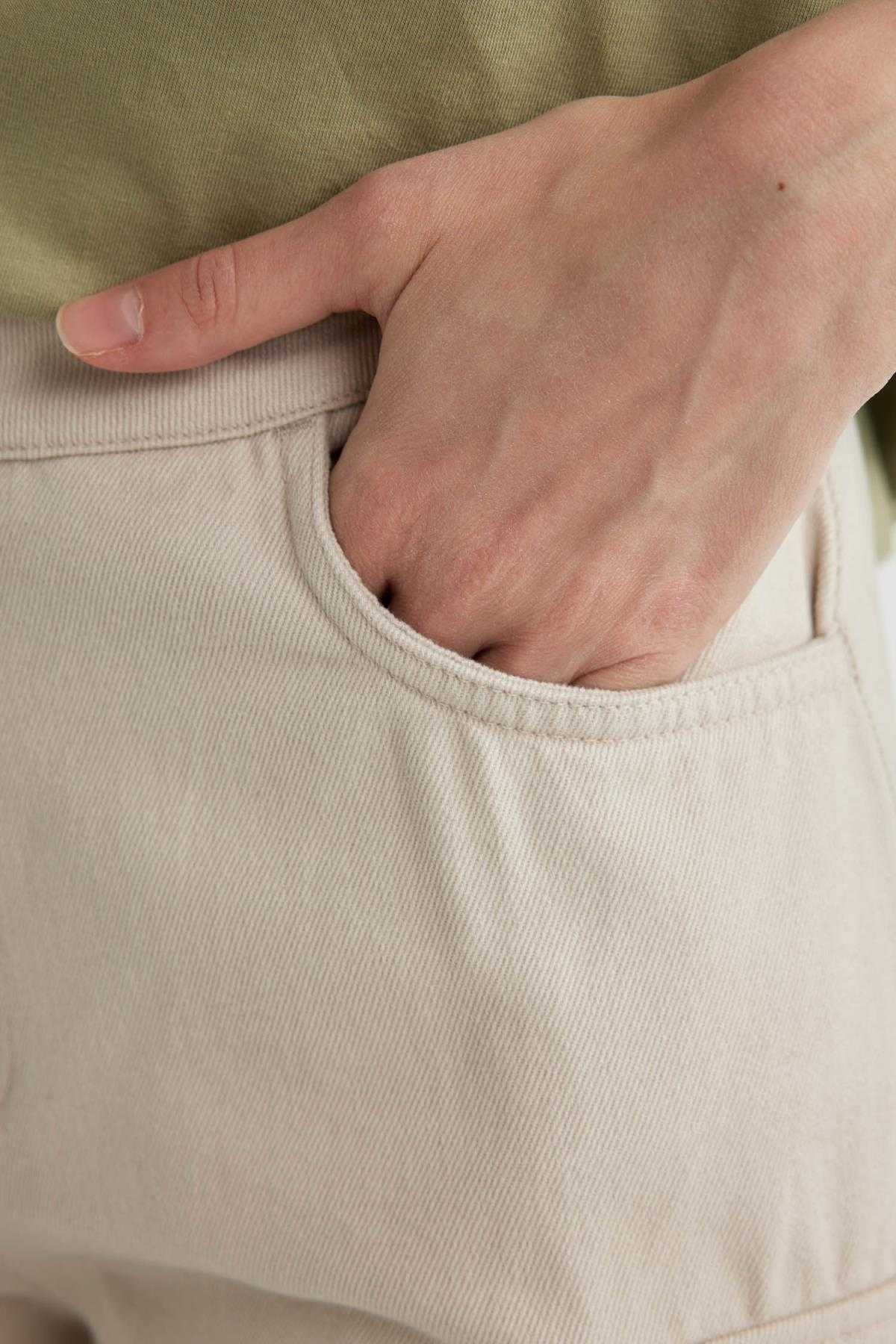 شلوار جوان گاباردین کارگو فیت