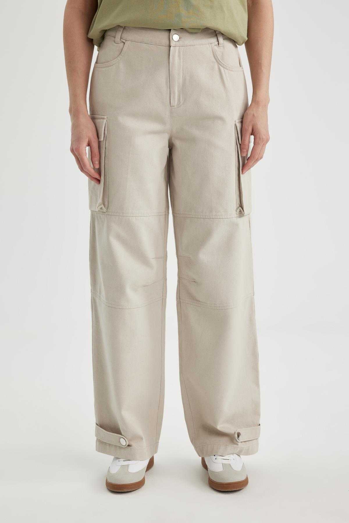 شلوار جوان گاباردین کارگو فیت