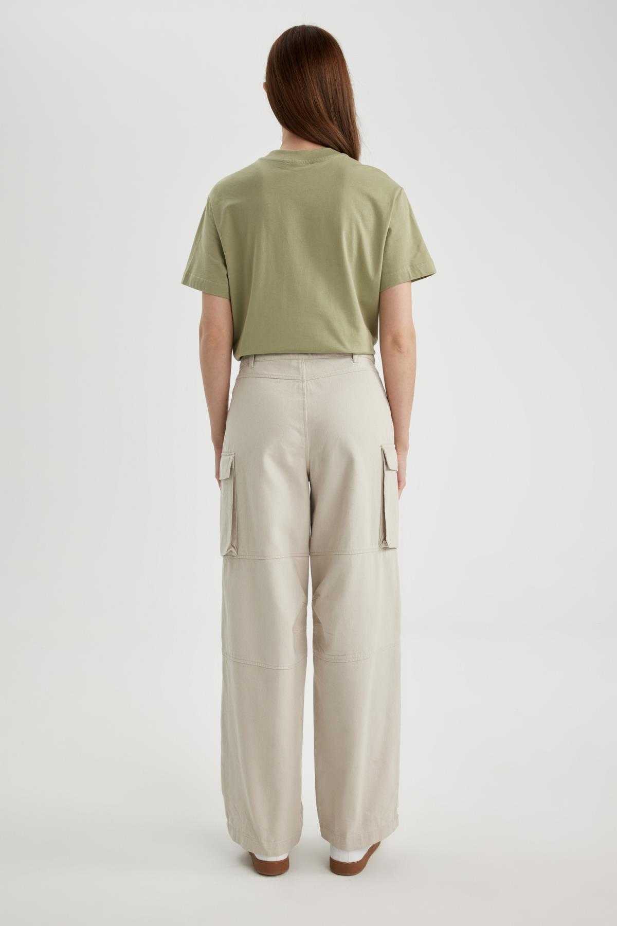 شلوار جوان گاباردین کارگو فیت