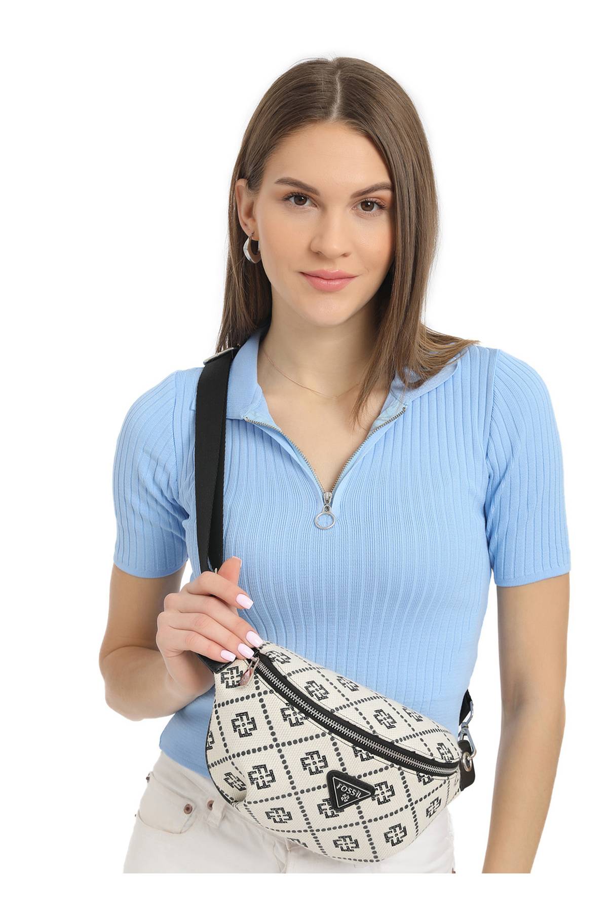 کیف کمری زنانه مشکی 40x16x8 سانتی متر بوم 05FM24Y1009