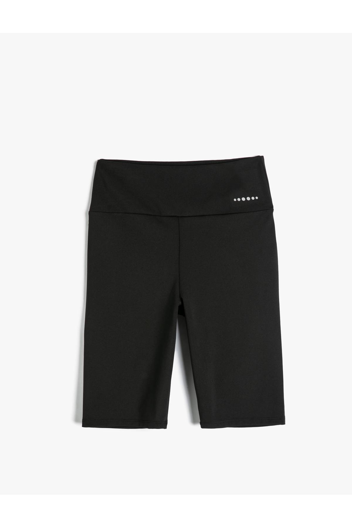 جوراب شلواری دوچرخه سواری کوتاه کمر بلند با جزئیات چاپ انعکاسی