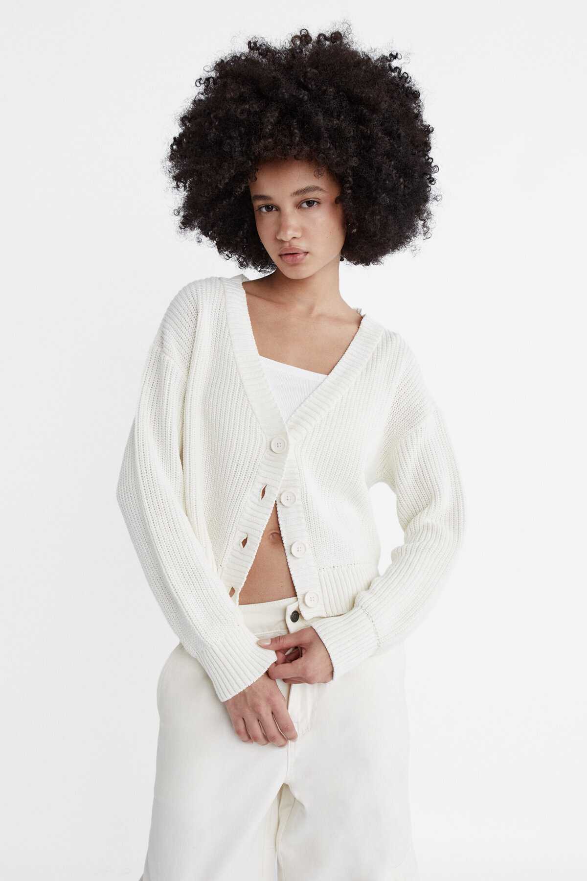 ژاکت بافتنی دکمه دار