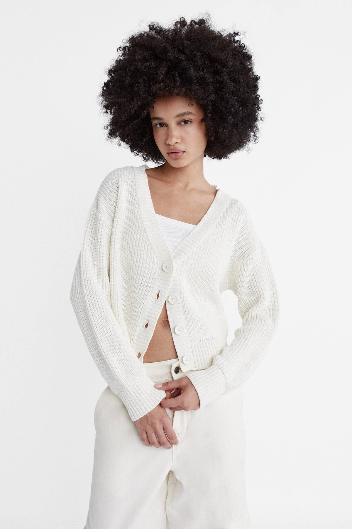 ژاکت بافتنی دکمه دار