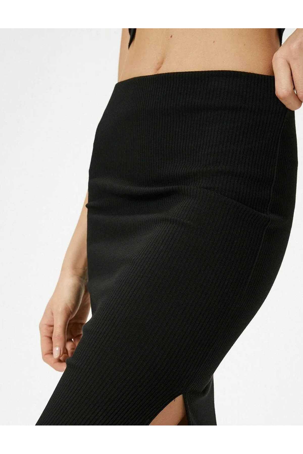 دامن مدادی ماکسی قد بلند آجدار