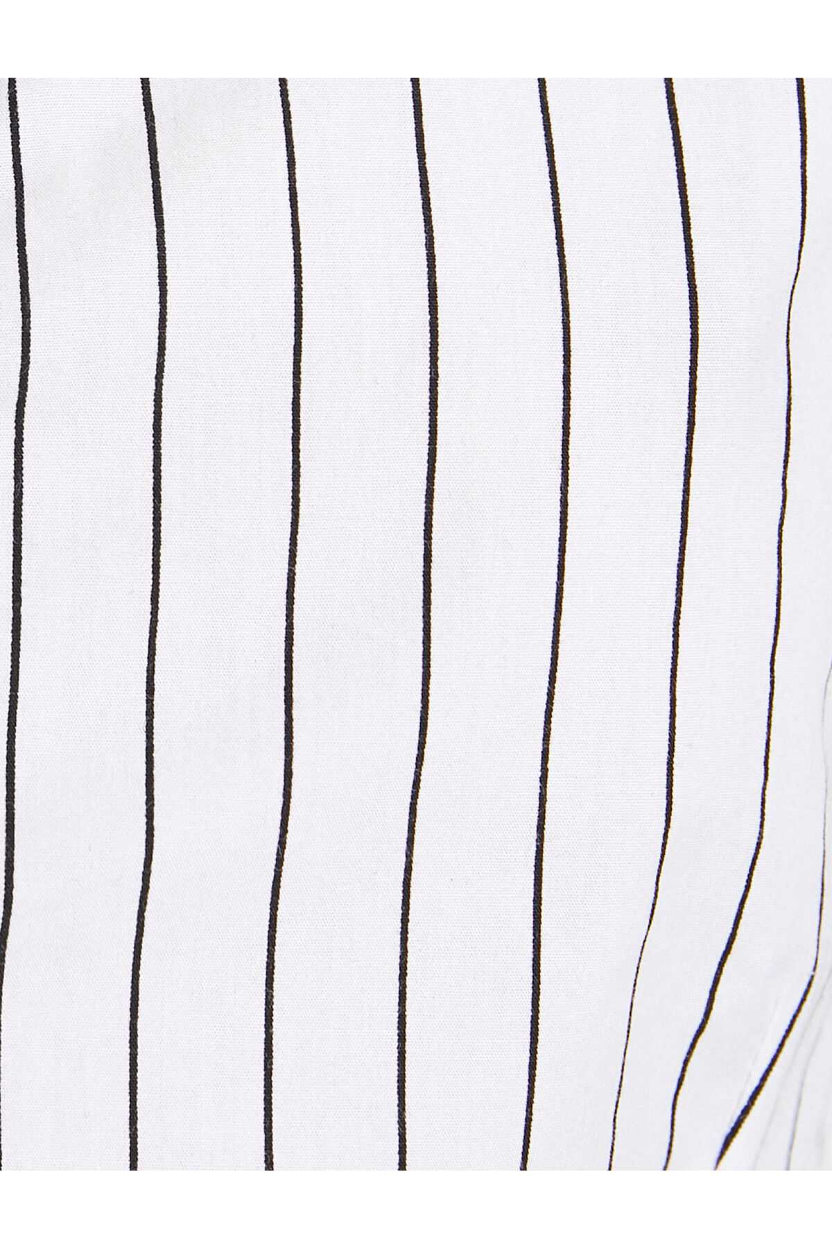 پیراهن برش آستین بلند یقه کلاسیک دکمه دار