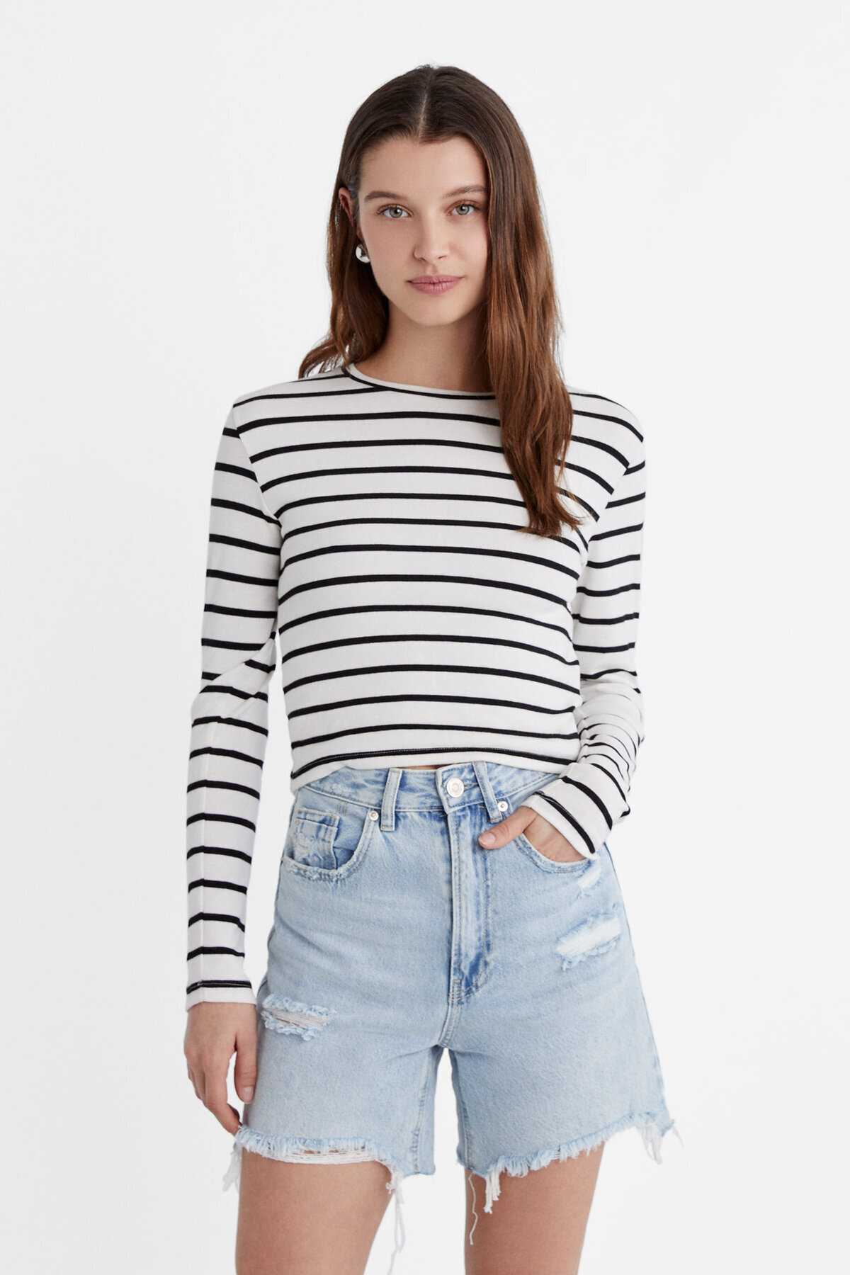 شورت جین بلند زنانه اکرو