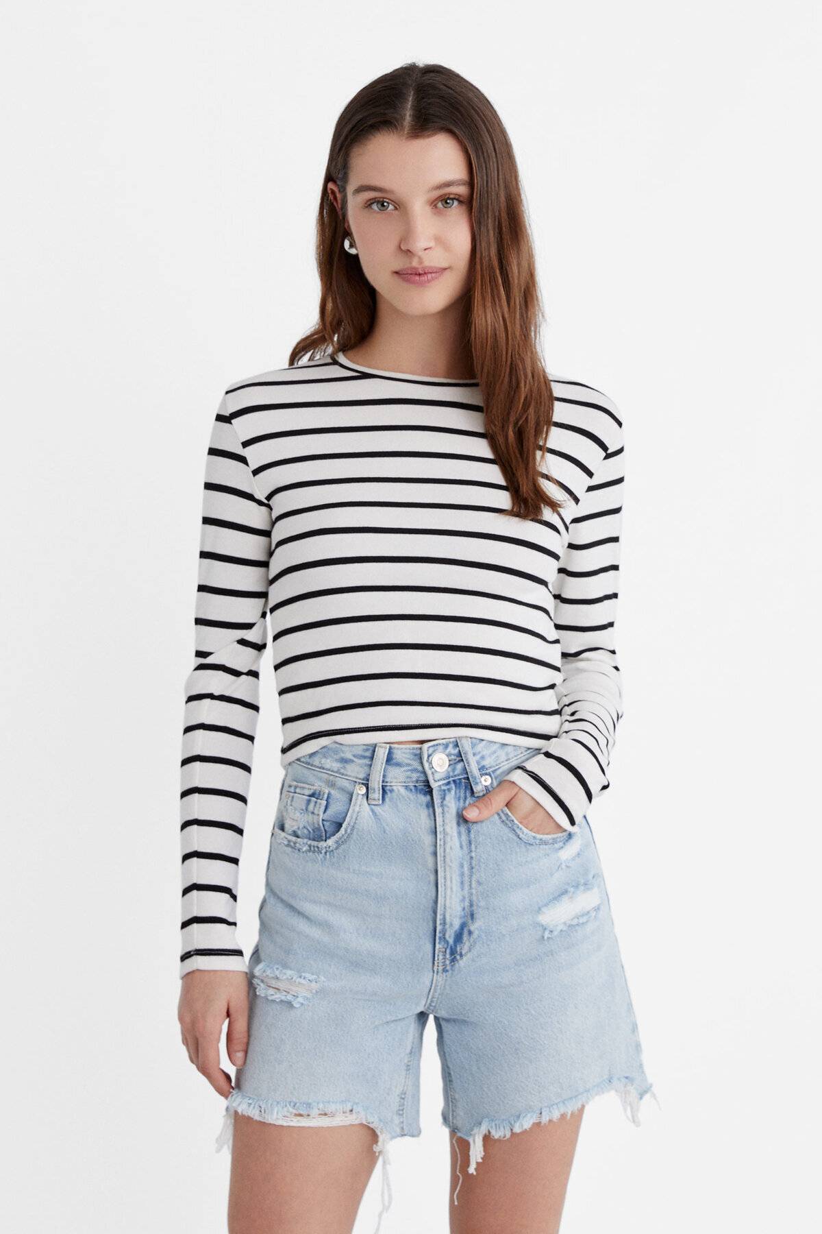 شورت جین بلند زنانه اکرو