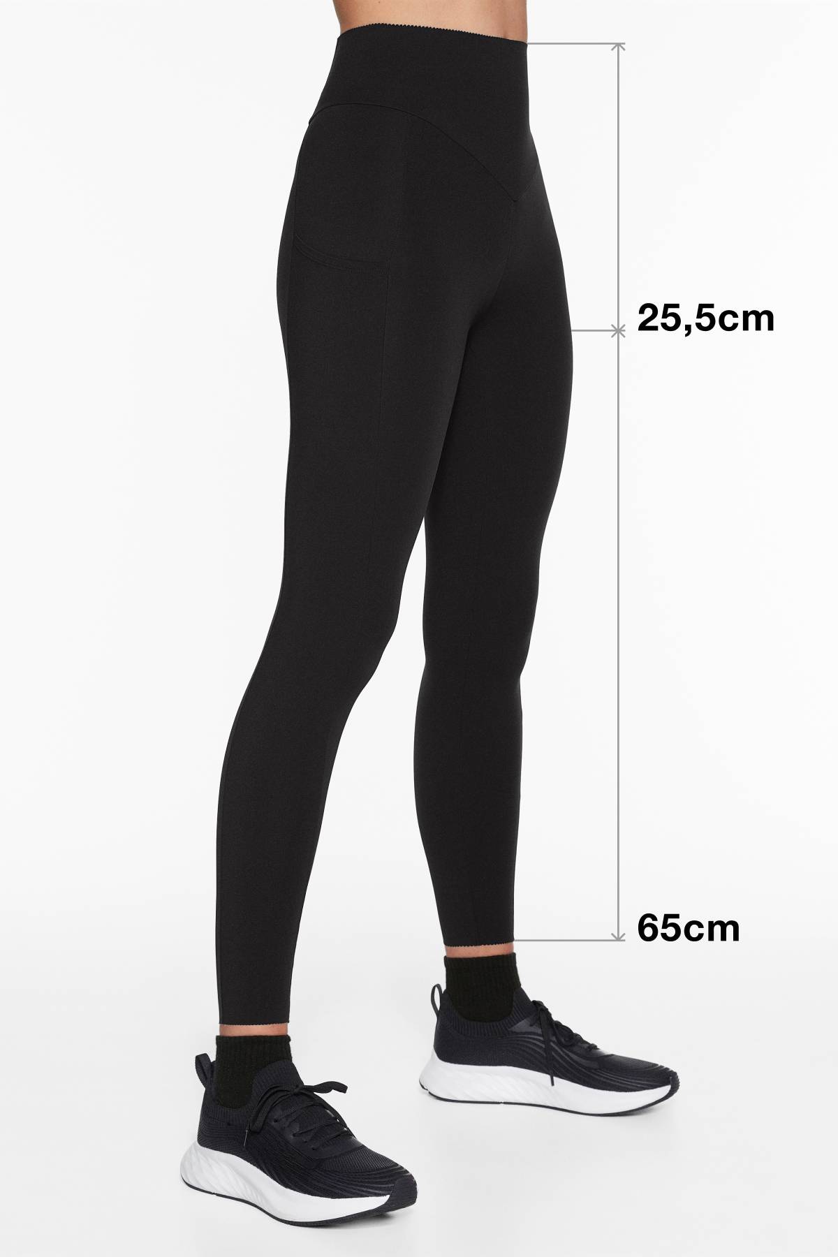 جوراب شلواری پایه جیبی فشاری 65 سانتی متری تا مچ پا