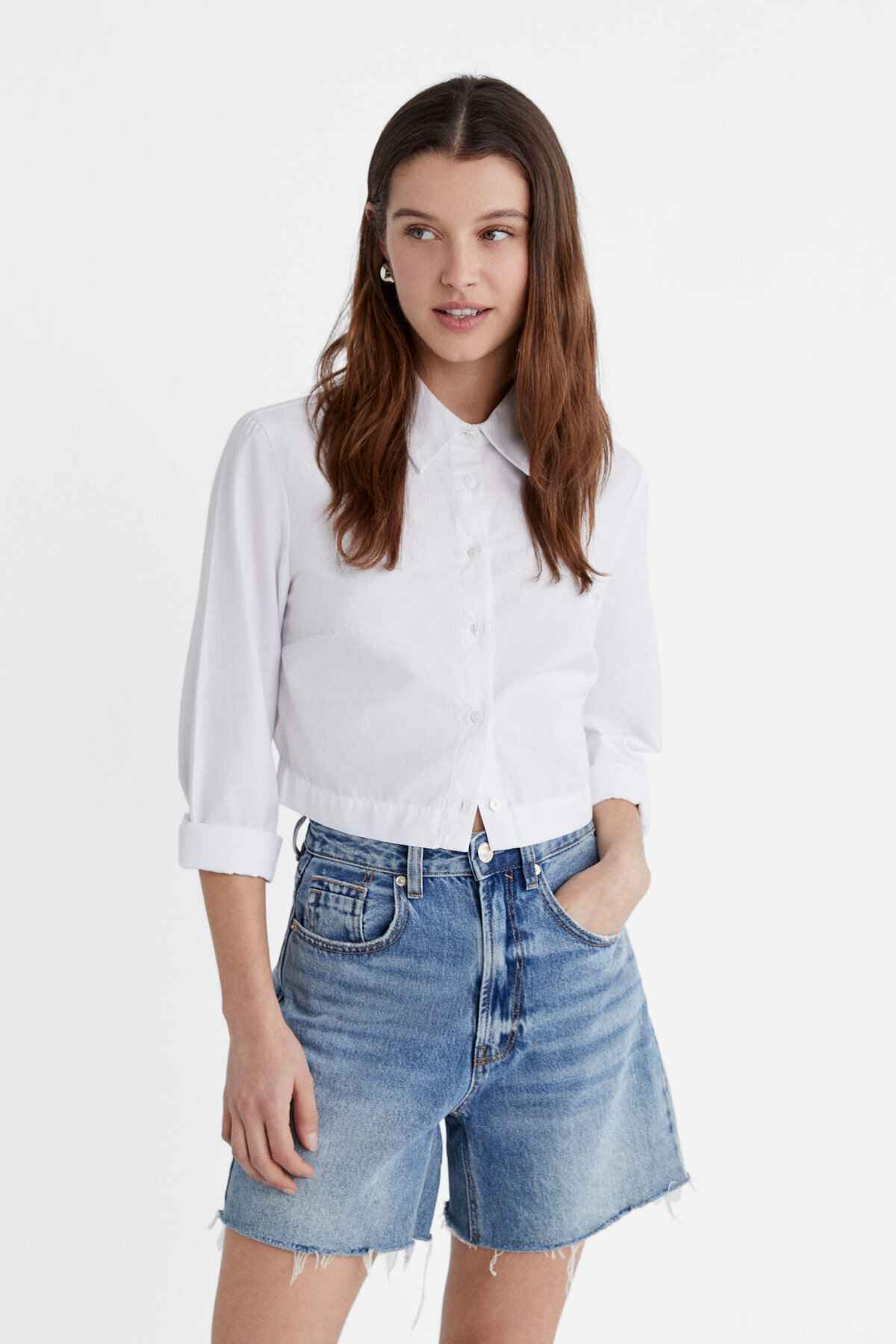 شورت جین بلند زنانه اکرو