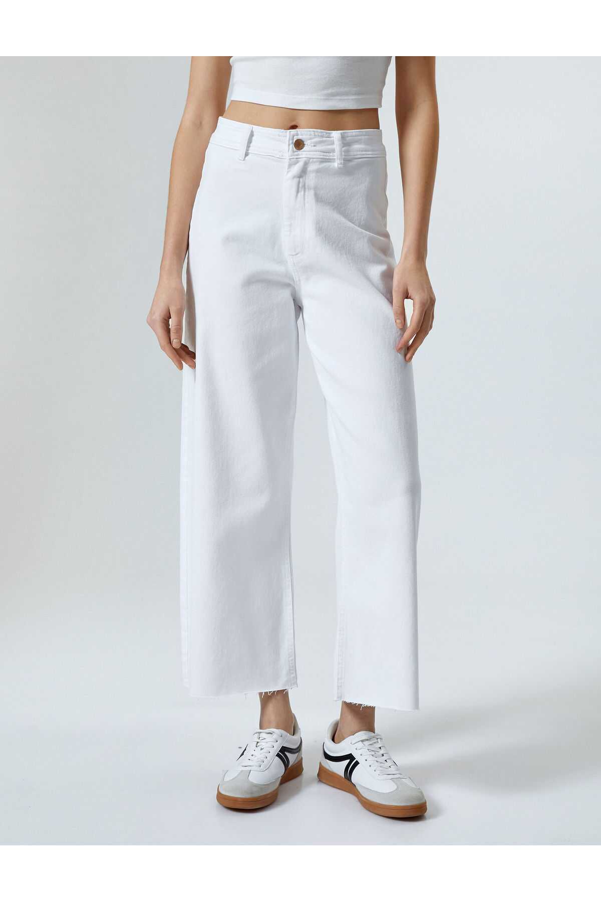 شلوار جین پهن بریده کمر بلند - جین ساندرا