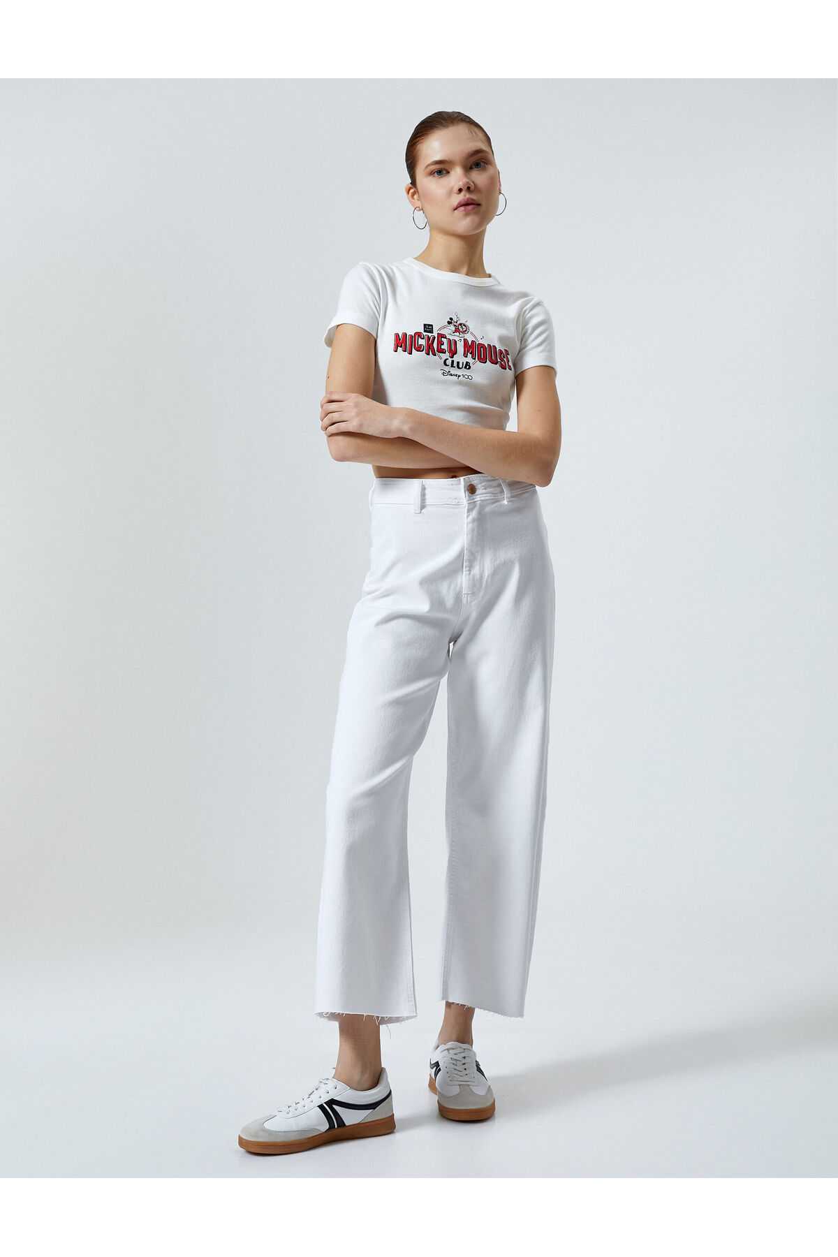 شلوار جین پهن بریده کمر بلند - جین ساندرا