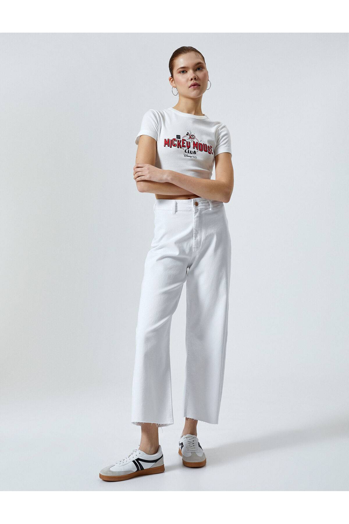 شلوار جین پهن بریده کمر بلند - جین ساندرا