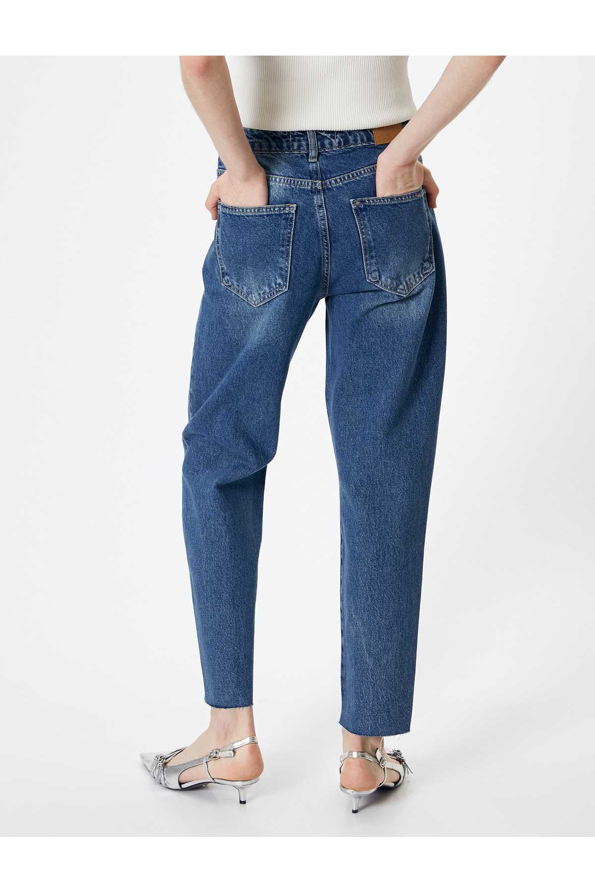 جین جین مامان فیت پنبه جیبی استاندارد - مامان جین