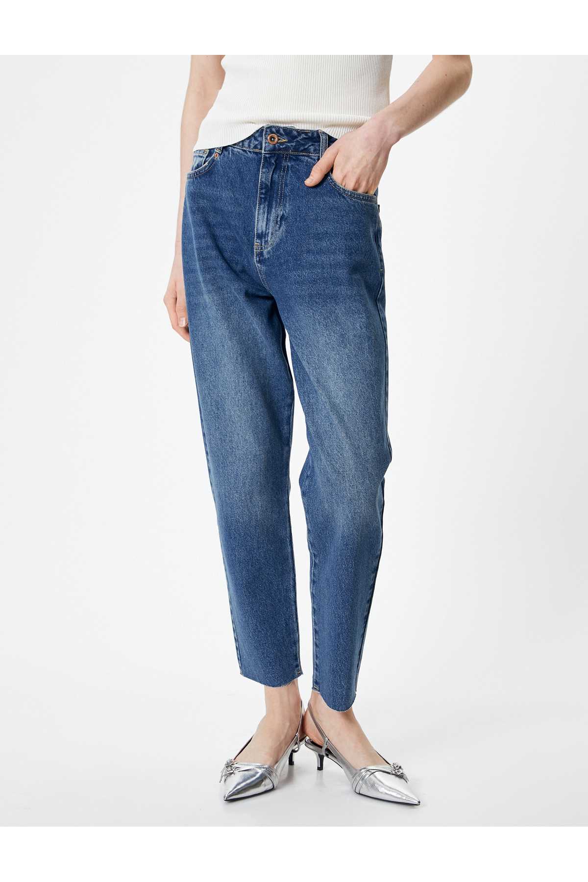 جین جین مامان فیت پنبه جیبی استاندارد - مامان جین