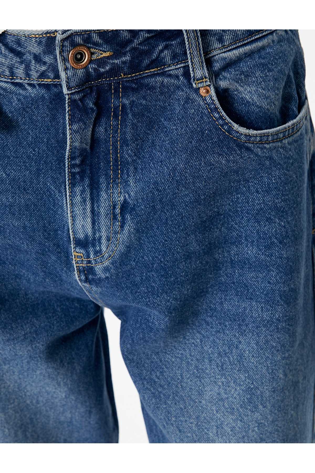 جین جین مامان فیت پنبه جیبی استاندارد - مامان جین