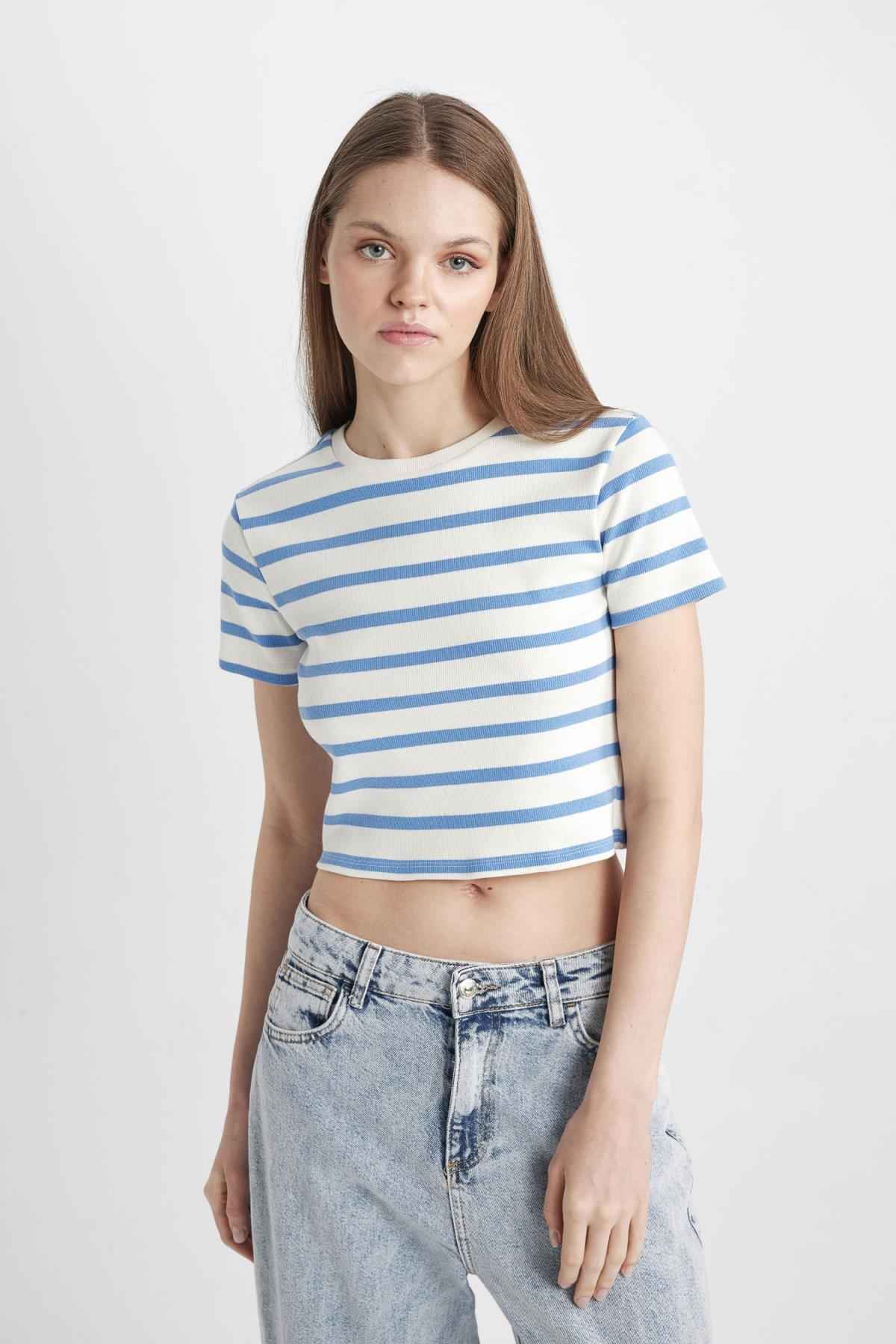 تیشرت آستین کوتاه راه راه باحال