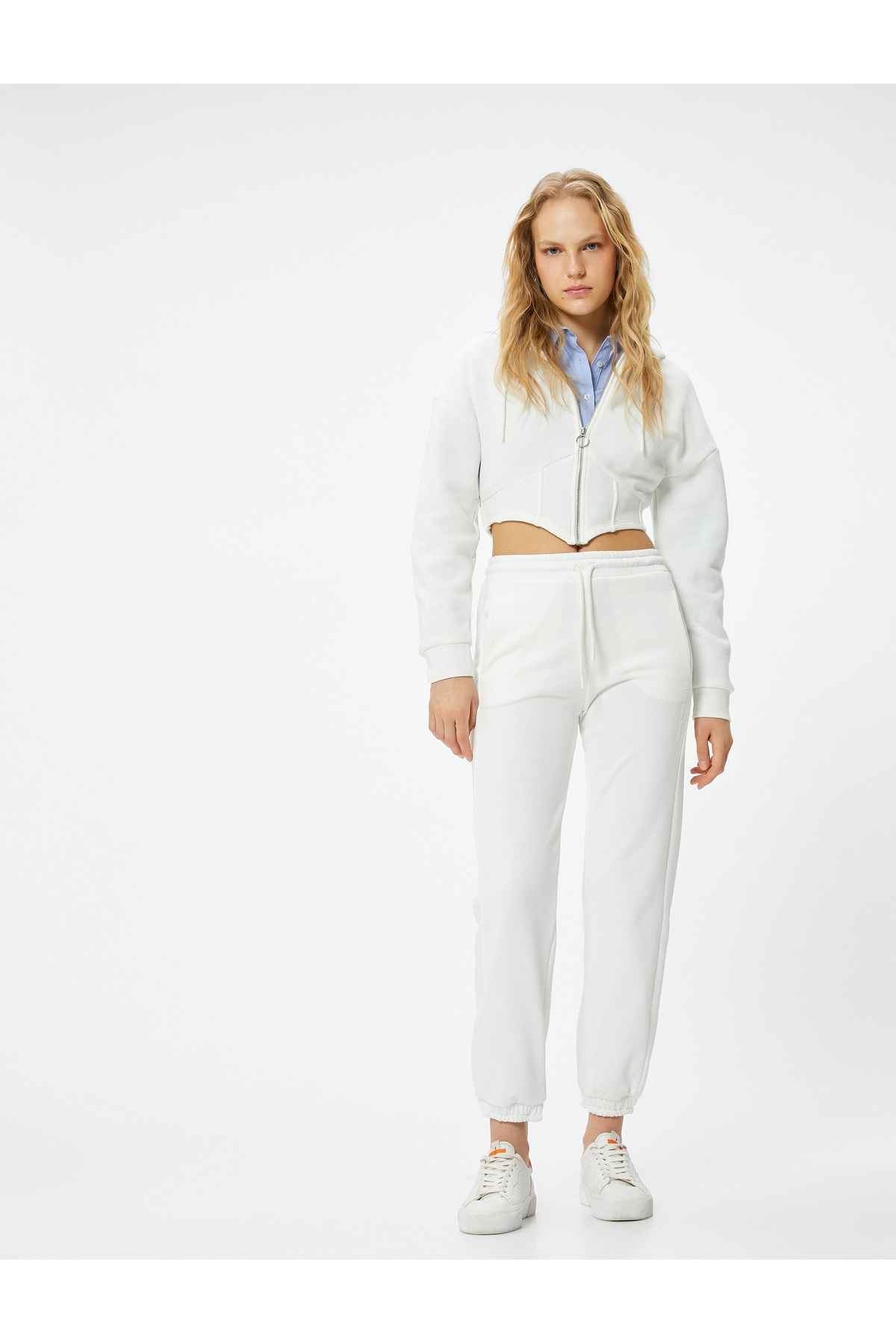 شلوار ورزشی Jogger با جیب های الاستیک کمر و پا