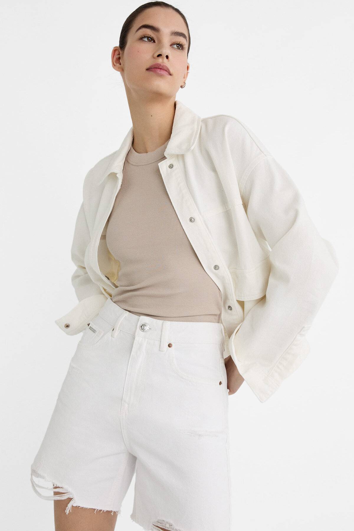 شورت جین بلند زنانه اکرو