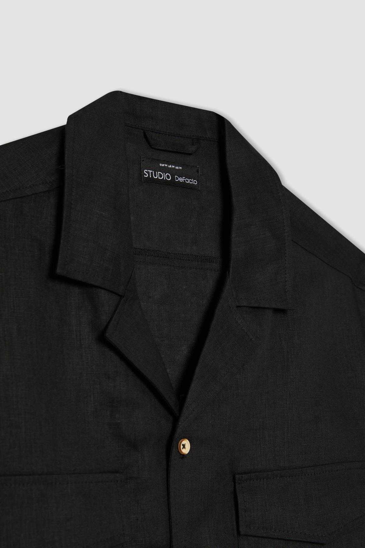 پیراهن آستین کوتاه یقه پولو ریلکس فیت